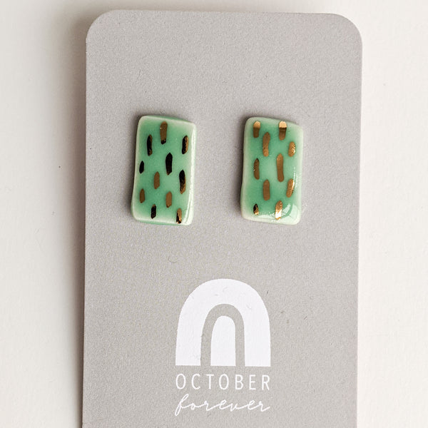 Unique Earrings | Dash Rectangles - October Forever