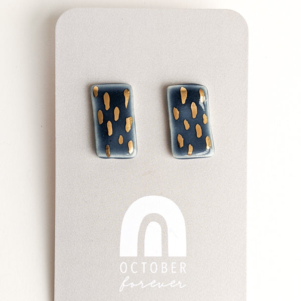 Unique Earrings | Dash Rectangles - October Forever