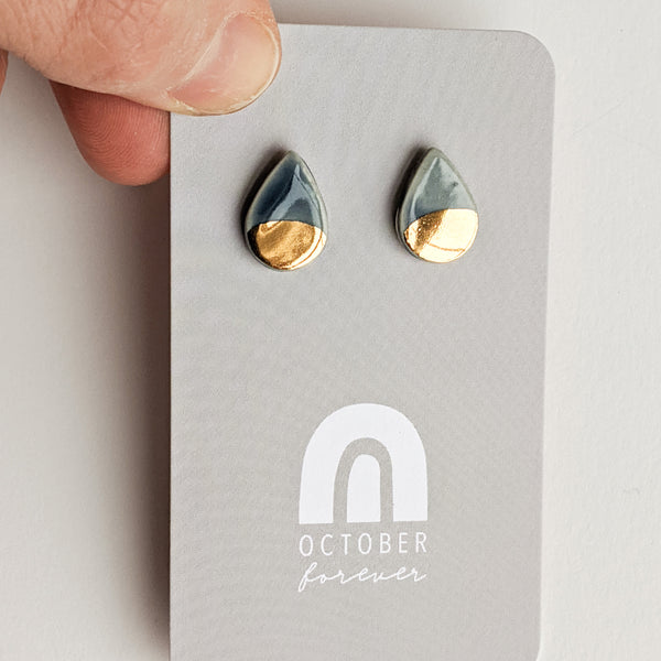 Teardrop Studs - October Forever