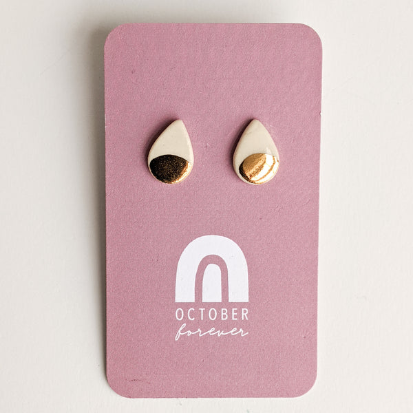 Teardrop Studs - October Forever