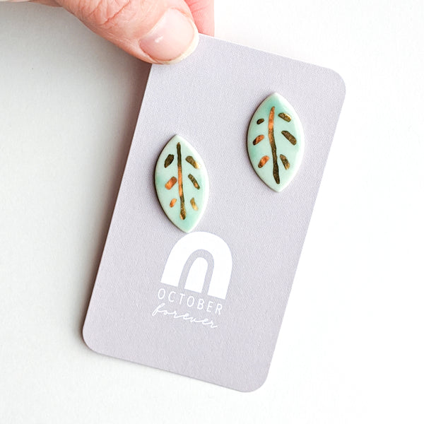 Leaf Statement Studs